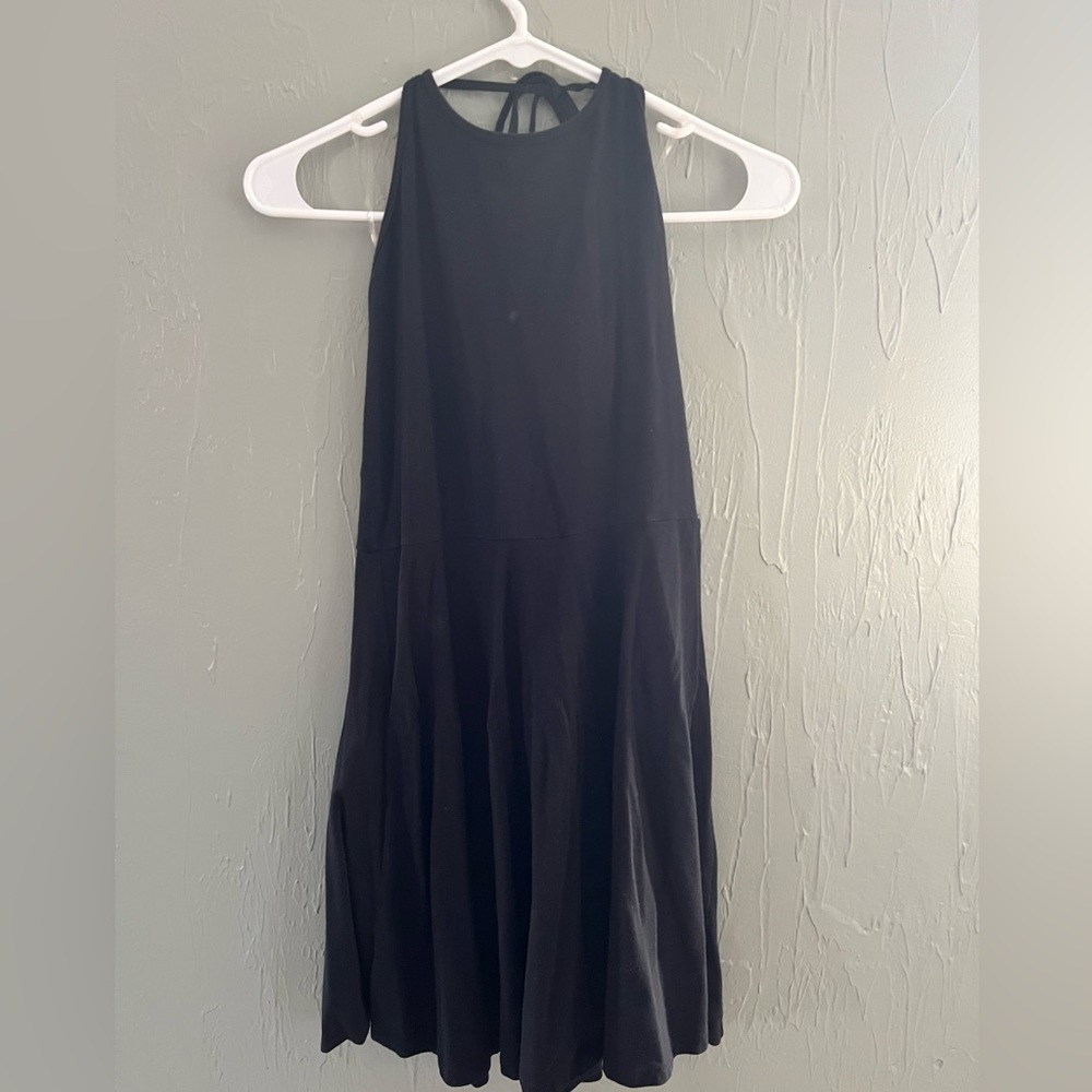 Halter top short, black dress size small, open back